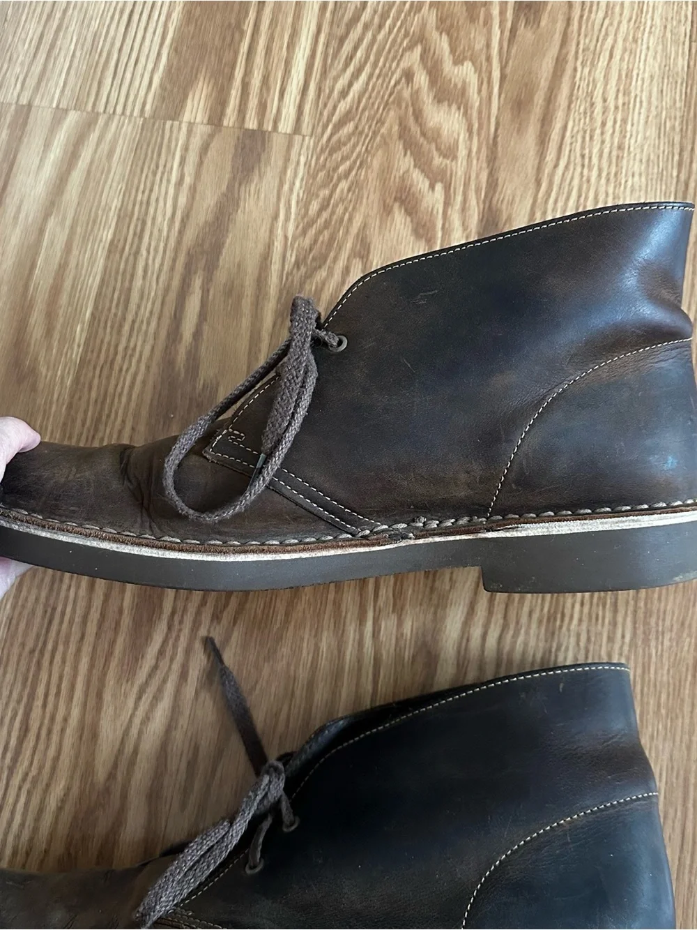 Clarks Brown Beeswax Leather Chukka Desert Boots